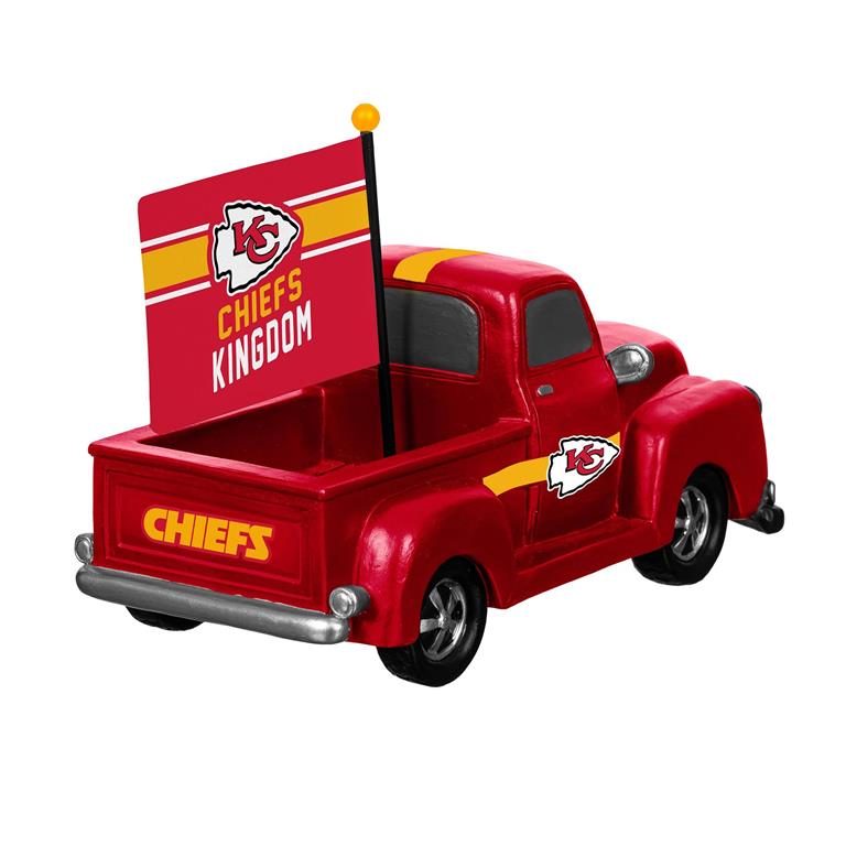 KANSAS CITY CHIEFS 9" RALLY TRUCK GARDEN STATUE WITH FLAG