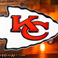 KANSAS CITY CHIEFS "ARROWHEAD" 3D VINTAGE METAL WALL ART - 26" X 16"