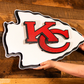 KANSAS CITY CHIEFS "ARROWHEAD" 3D VINTAGE METAL WALL ART - 26" X 16"