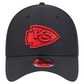 KANSAS CITY CHIEFS BLACK NIGHT 39THIRTY FLEX FIT HAT - BLACK