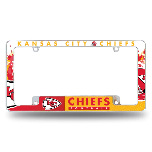 KANSAS CITY CHIEFS CHROME ALL OVER FRAME