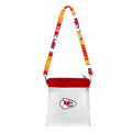 KANSAS CITY CHIEFS CLEAR STADIUM PATTERN STRAP BAG