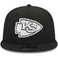 KANSAS CITY CHIEFS  EVERGREEN TRUCKER 9FIFTY SNAPBACK HAT - BLACK/WHITE