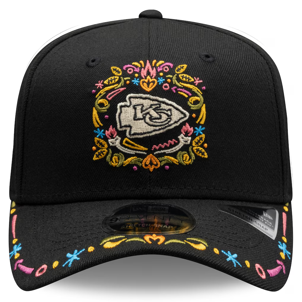 KANSAS CITY CHIEFS HASTA LA MUERTE 9SEVENTY STRETCH-SNAP HAT - BLACK