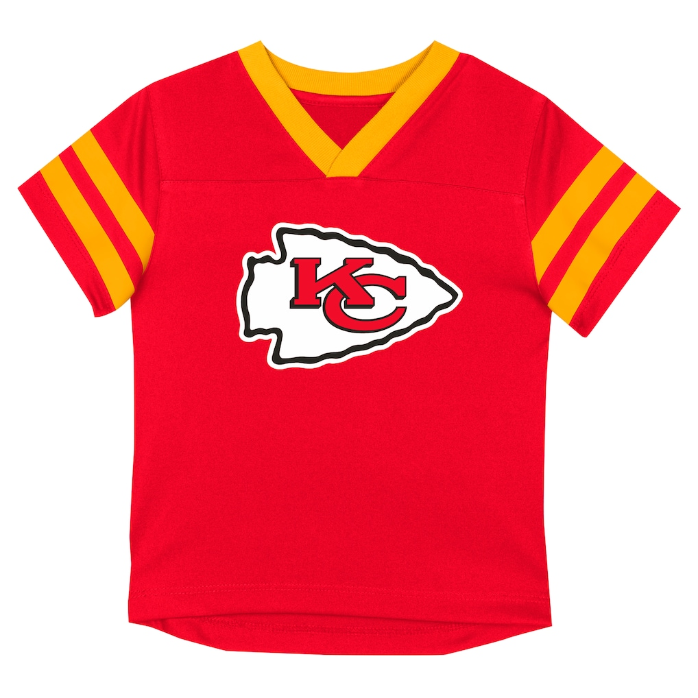 KANSAS CITY CHIEFS INFANT OUTERSTUFF RED ZONE T-SHIRT & PANT SET - RED/YELLOW