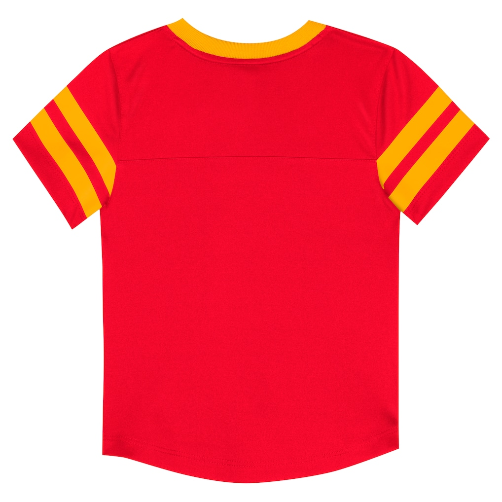 KANSAS CITY CHIEFS INFANT OUTERSTUFF RED ZONE T-SHIRT & PANT SET - RED/YELLOW