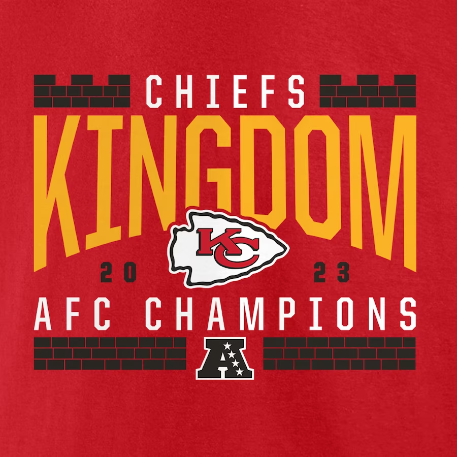 KANSAS CITY CHIEFS MEN'S 2023 AFC CHAMPIONS HOMETOWN NOT DONE T-SHIRT