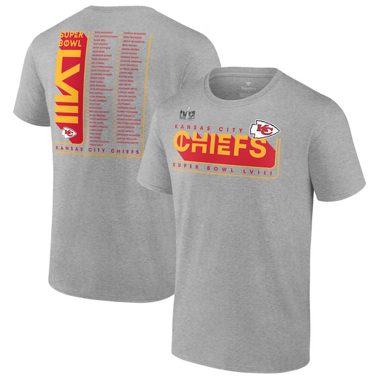 KANSAS CITY CHIEFS MEN'S SUPER BOWL LVIII TEAM MEMBERS T-SHIRT