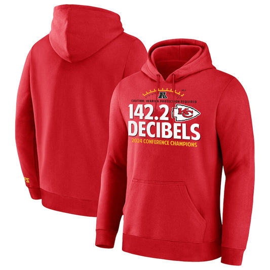 KANSAS CITY CHIEFS MEN'S 2024 AFC CONFERENCE CHAMPIONS NOT DONE PULLOVER HOODED SWEATSHIRT