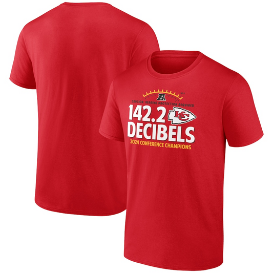 KANSAS CITY CHIEFS MEN'S 2024 AFC CONFERENCE CHAMPIONS NOT DONE T-SHIRT - RED