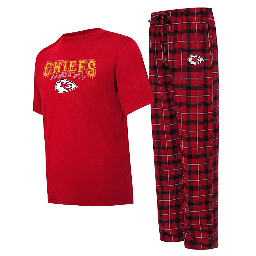 KANSAS CITY CHIEFS MEN'S ARTIC T-SHIRT & FLANNEL PANT SET