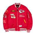 KANSAS CITY CHIEFS MEN'S NEWERA X ALPHA INDUSTRIES MA-1 BOMBER JACKET - RED