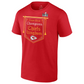 KANSAS CITY CHIEFS MEN'S SUPER BOWL LVIII CHAMPIONS HOMETOWN ON TOP T-SHIRT