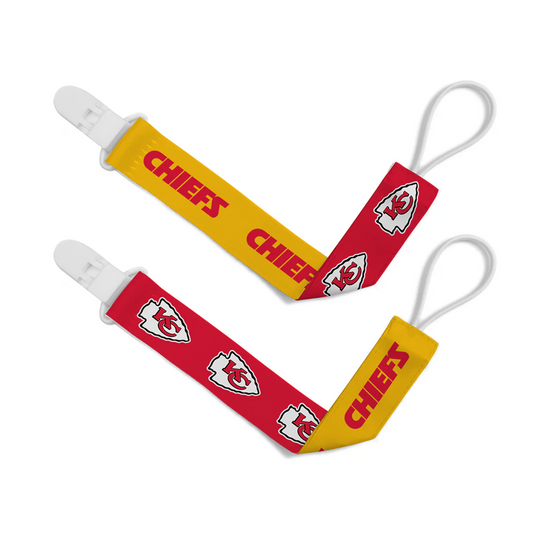 KANSAS CITY CHIEFS PACIFIER CLIP SET