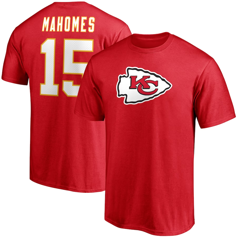 KANSAS CITY CHIEFS PATRICK MAHOMES MEN'S PLAYER ICON NAME & NUMBER T-SHIRT