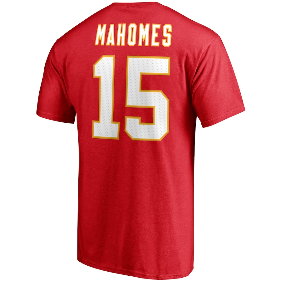 KANSAS CITY CHIEFS PATRICK MAHOMES MEN'S PLAYER ICON NAME & NUMBER T-SHIRT