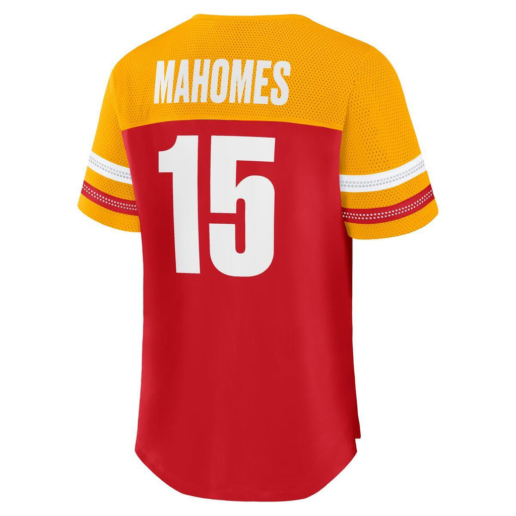 KANSAS CITY CHIEFS PATRICK MAHOMES WOMEN'S FANATICS CURL ROUTE T-SHIRT