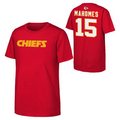 KANSAS CITY CHIEFS PATRICK MAHOMES YOUTH OUTERSTUFF NAME NUMBER T-SHIRT - RED