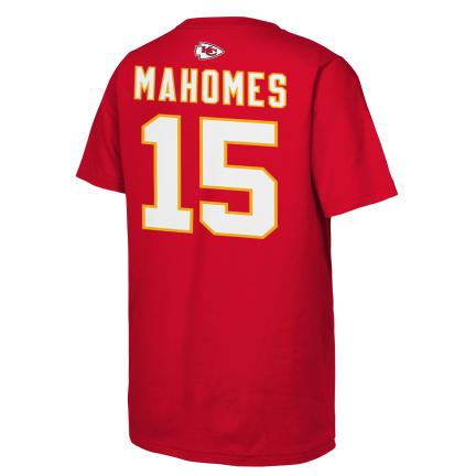 KANSAS CITY CHIEFS PATRICK MAHOMES YOUTH OUTERSTUFF NAME NUMBER T-SHIRT - RED