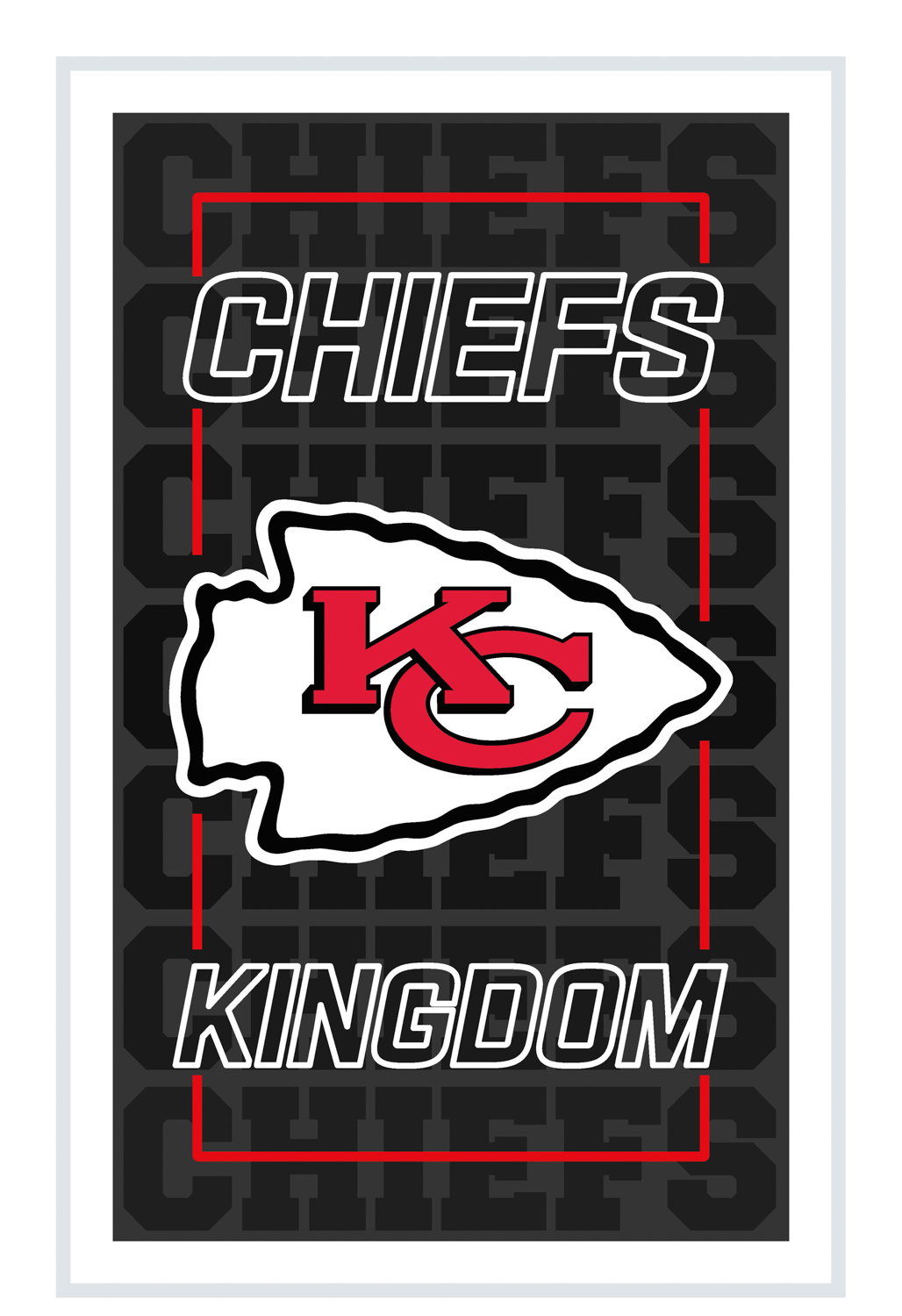 KANSAS CITY CHIEFS RECTANGLE NEOLITE LED WALL DECOR