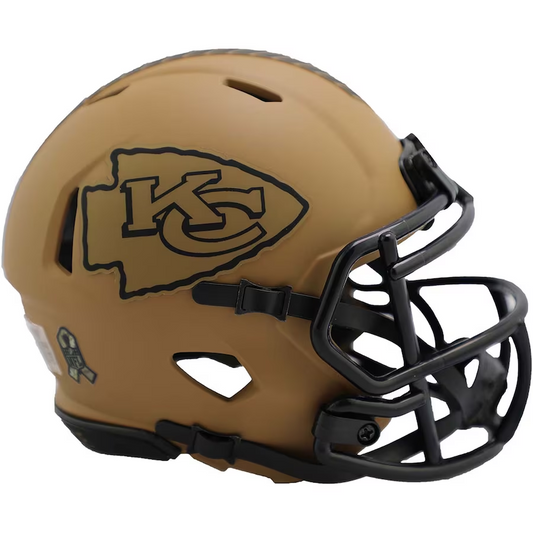 KANSAS CITY CHIEFS RIDDELL 2023 SALUTE TO SERVICE MINI SPEED HELMET