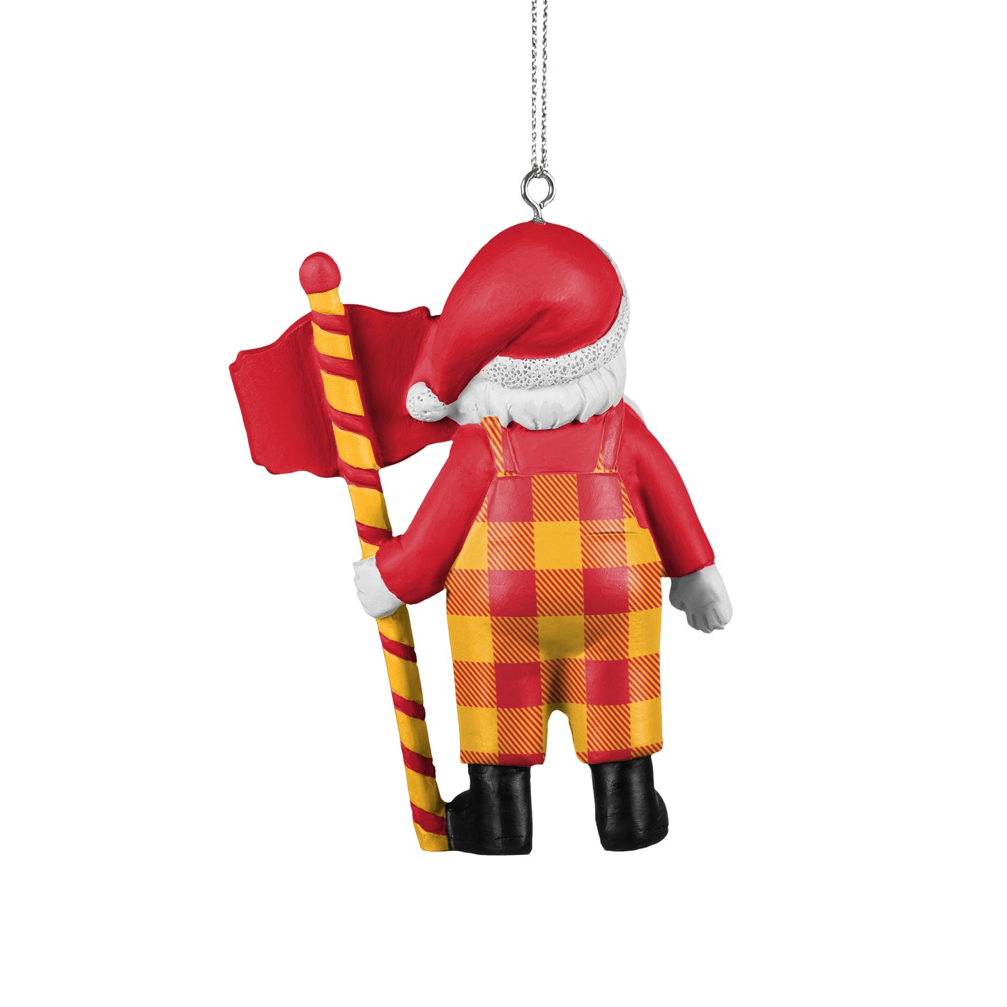KANSAS CITY CHIEFS SANTA OVERALLS ORNAMENT