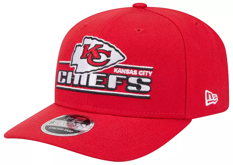 KANSAS CITY CHIEFS STATED 9SEVENTY STRETCH-SNAP ADJUSTABLE HAT - RED
