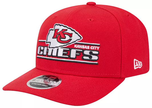 KANSAS CITY CHIEFS STATED 9SEVENTY STRETCH-SNAP ADJUSTABLE HAT - RED