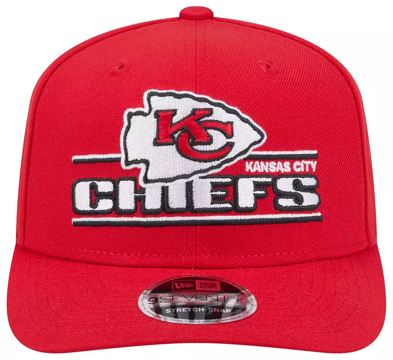 KANSAS CITY CHIEFS STATED 9SEVENTY STRETCH-SNAP ADJUSTABLE HAT - RED