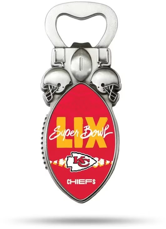 KANSAS CITY CHIEFS SUPER BOWL LIX BOUND BOTTLE OPENER