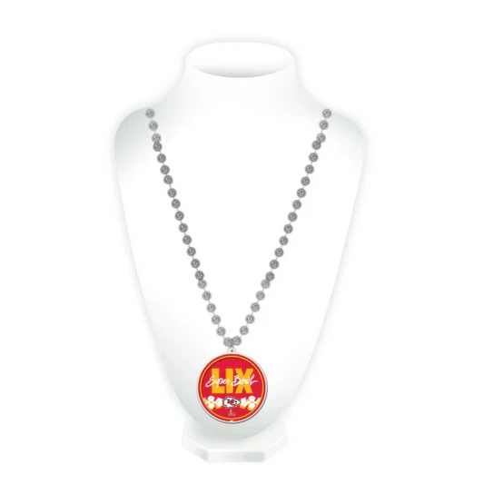 KANSAS CITY CHIEFS SUPER BOWL LIX BOUND MEDALLION BEADS