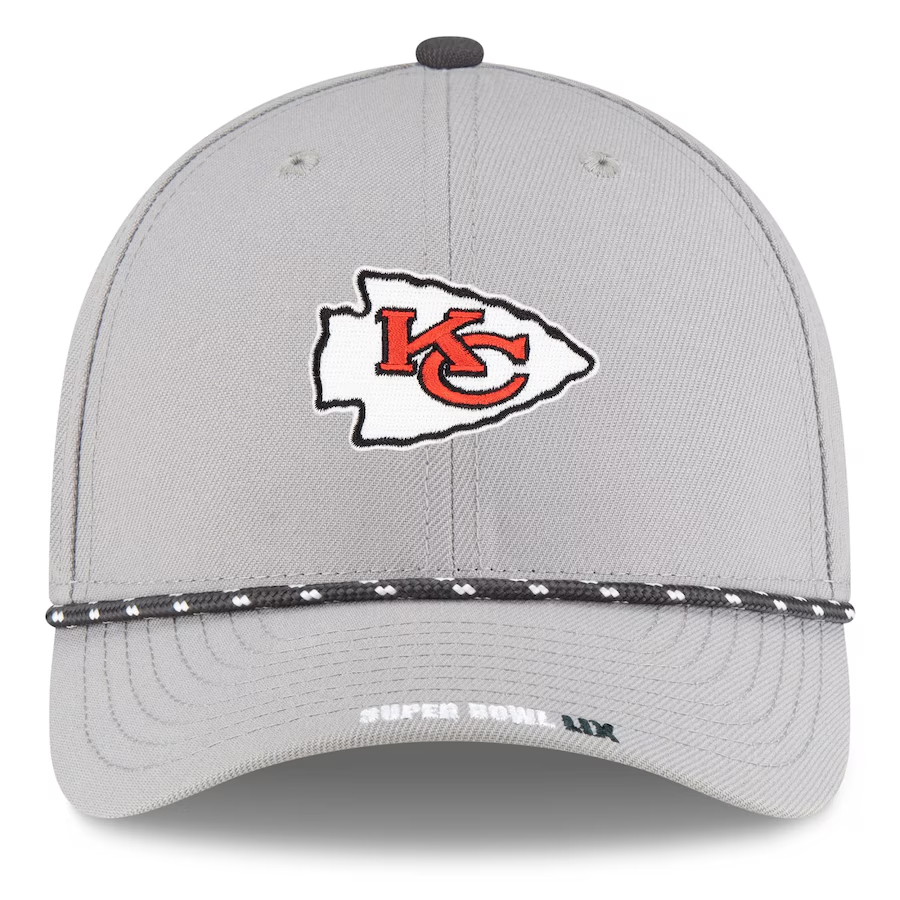 KANSAS CITY CHIEFS SUPER BOWL LIX OPENING NIGHT 9FORTY ADJUSTABLE SNAPBACK HAT - GRAY