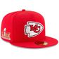 KANSAS CITY CHIEFS SUPER BOWL LIX SIDE PATCH 59FIFTY FITTED HAT- RED
