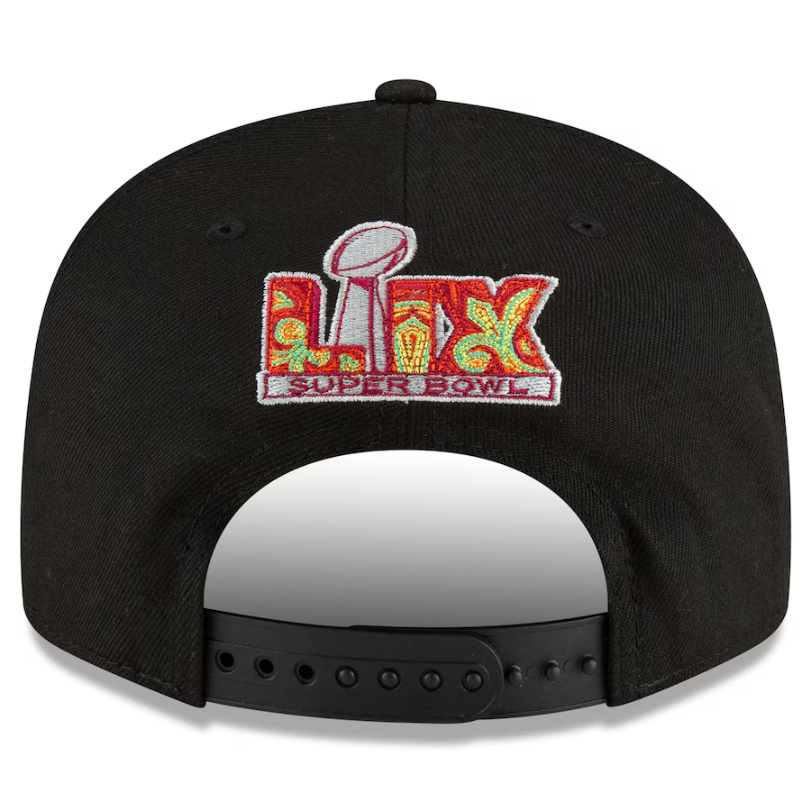 KANSAS CITY CHIEFS SUPER BOWL LIX TARMAC 9FIFTY SPLIT SNAPBACK HAT
