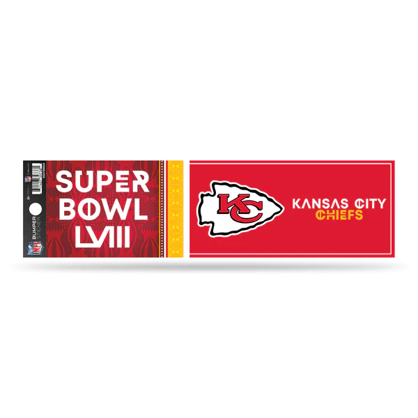 KANSAS CITY CHIEFS  SUPER BOWL LVIII BOUND BUMPER STICKER