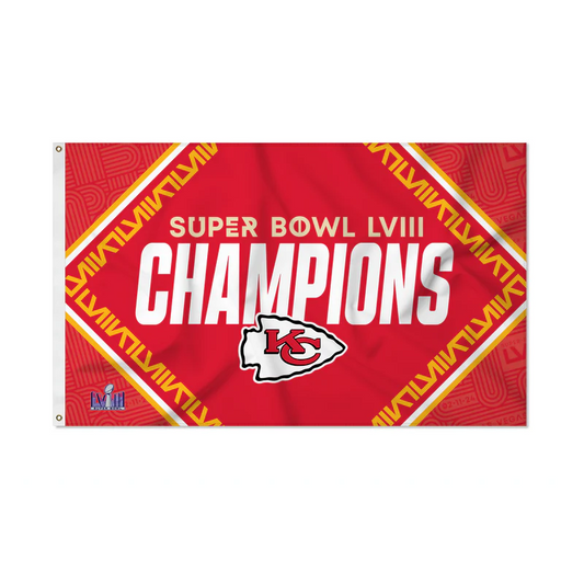 KANSAS CITY CHIEFS SUPER BOWL LVIII CHAMPIONS 3' X 5' FLAG (DOMESTIC)