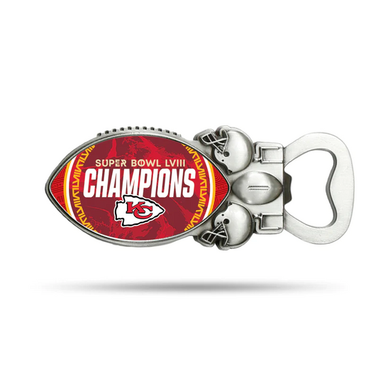 KANSAS CITY CHIEFS SUPER BOWL LVIII CHAMPIONS MAGNETIC BOTTLE OPENER