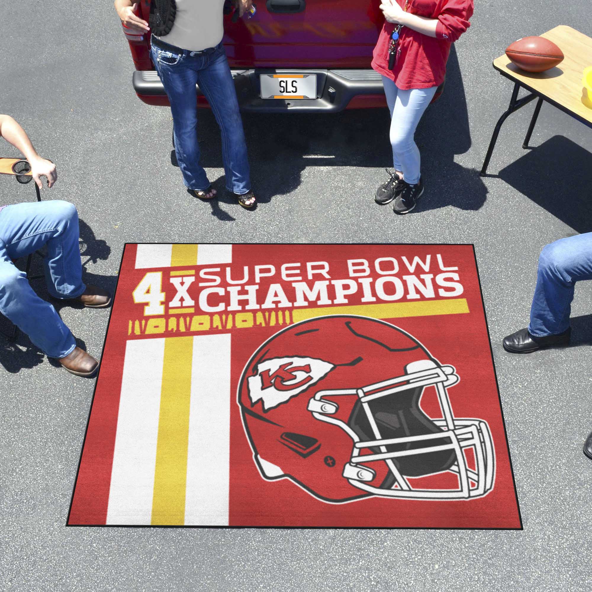 KANSAS CITY CHIEFS SUPER BOWL LVIII DYNASTY 5' X 6' TAILGATER RUG – JR ...