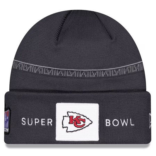 KANSAS CITY CHIEFS SUPER BOWL LVIII OPENING NIGHT CUFFED KNIT