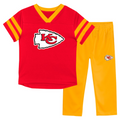 KANSAS CITY CHIEFS TODDLER OUTERSTUFF RED ZONE T-SHIRT & PANT SET - RED/YELLOW