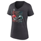 KANSAS CITY CHIEFS VS. PHILADELPHIA EAGLES SUPER BOWL LIX WOMEN'S FINAL BATTLE T-SHIRT - CHARCOAL GRAY