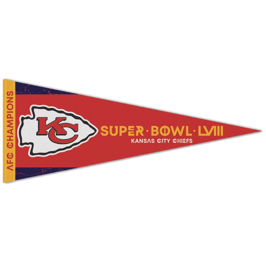 KANSAS CITY CHIEFS 2023 AFC CHAMPIONS 12" x 30" PREMIUM PENNANT