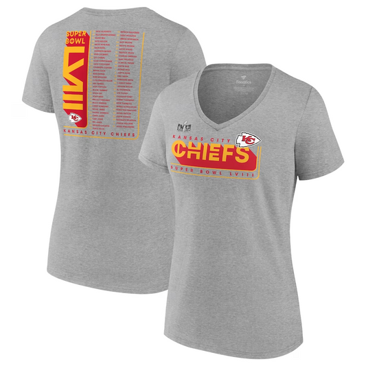 KANSAS CITY CHIEFS WOMEN'S SUPER BOWL LVIII TEAM MEMBERS T-SHIRT