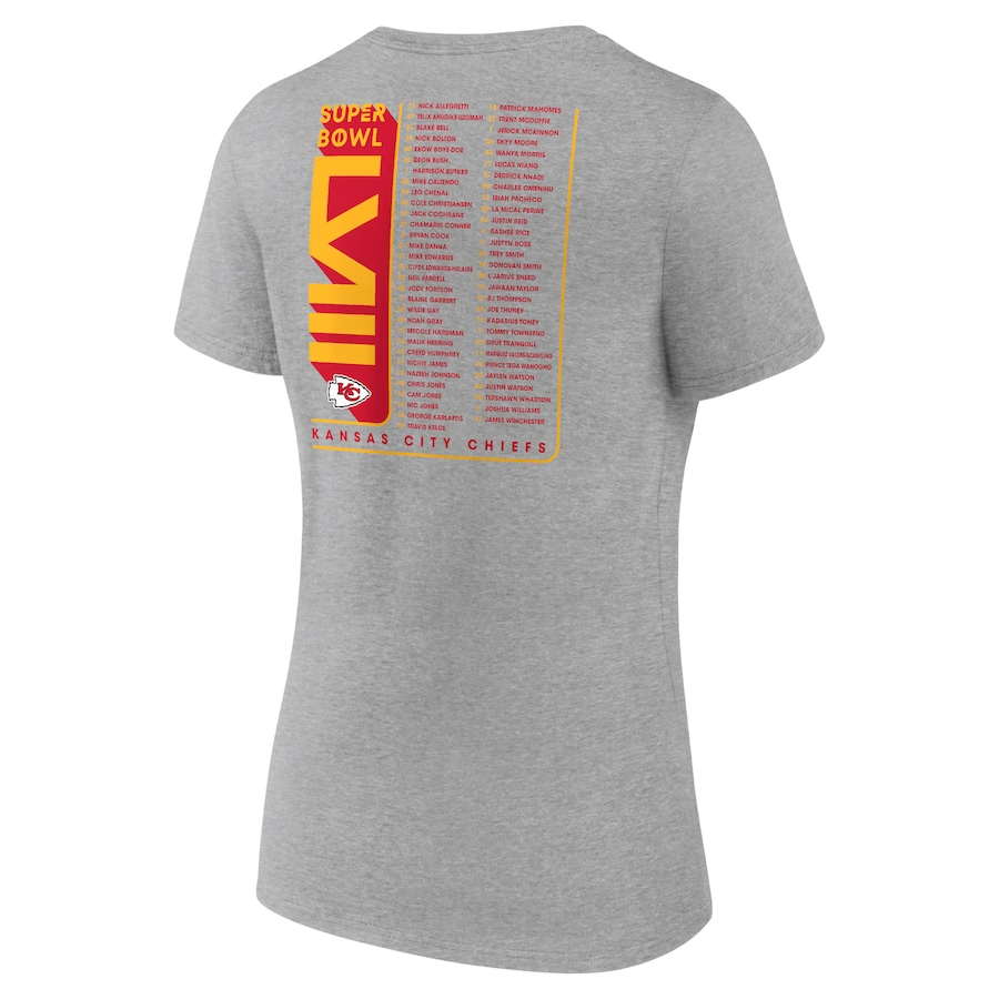 KANSAS CITY CHIEFS WOMEN'S SUPER BOWL LVIII TEAM MEMBERS T-SHIRT