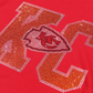 KANSAS CITY CHIEFS WOMEN'S FOCO RHINESTONE LOGO CROP TOP T-SHIRT - RED