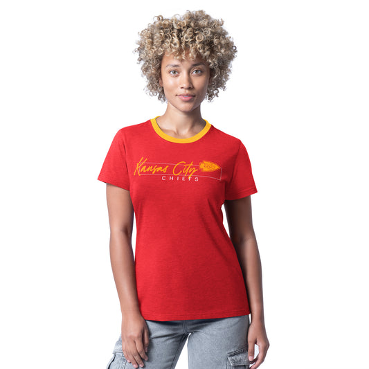 KANSAS CITY CHIEFS WOMEN'S G-III 4HER BY CARL BANKS MAIN PLAY T-SHIRT - RED