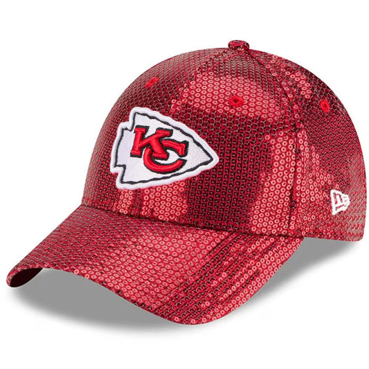 KANSAS CITY CHIEFS WOMEN'S SEQUIN 9FORTY ADJUSTABLE HAT