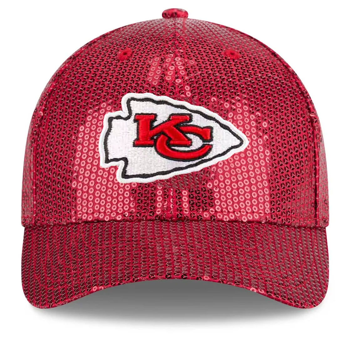 KANSAS CITY CHIEFS WOMEN'S SEQUIN 9FORTY M-CROWN SNAPBACK HAT - RED