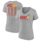 KANSAS CITY CHIEFS WOMEN'S SUPER BOWL LIX ROSTER T-SHIRT - HEATHER GRAY