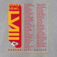 KANSAS CITY CHIEFS WOMEN'S SUPER BOWL LIX ROSTER T-SHIRT - HEATHER GRAY